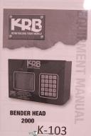 KRB Operators Instruction BH 2000 Bender Head Controller Manual